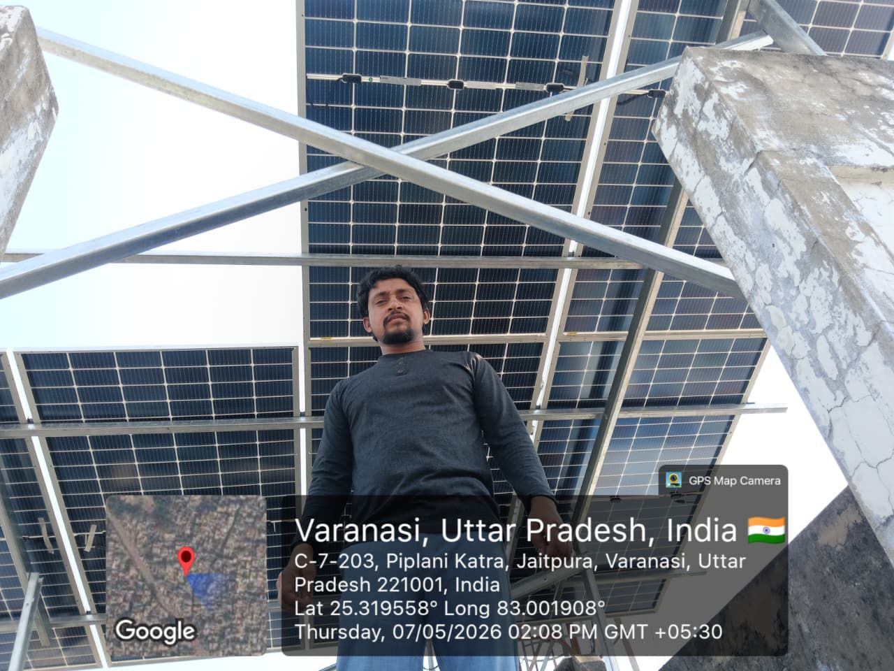 Rooftop solar installation in Varanasi, Uttar Pradesh
